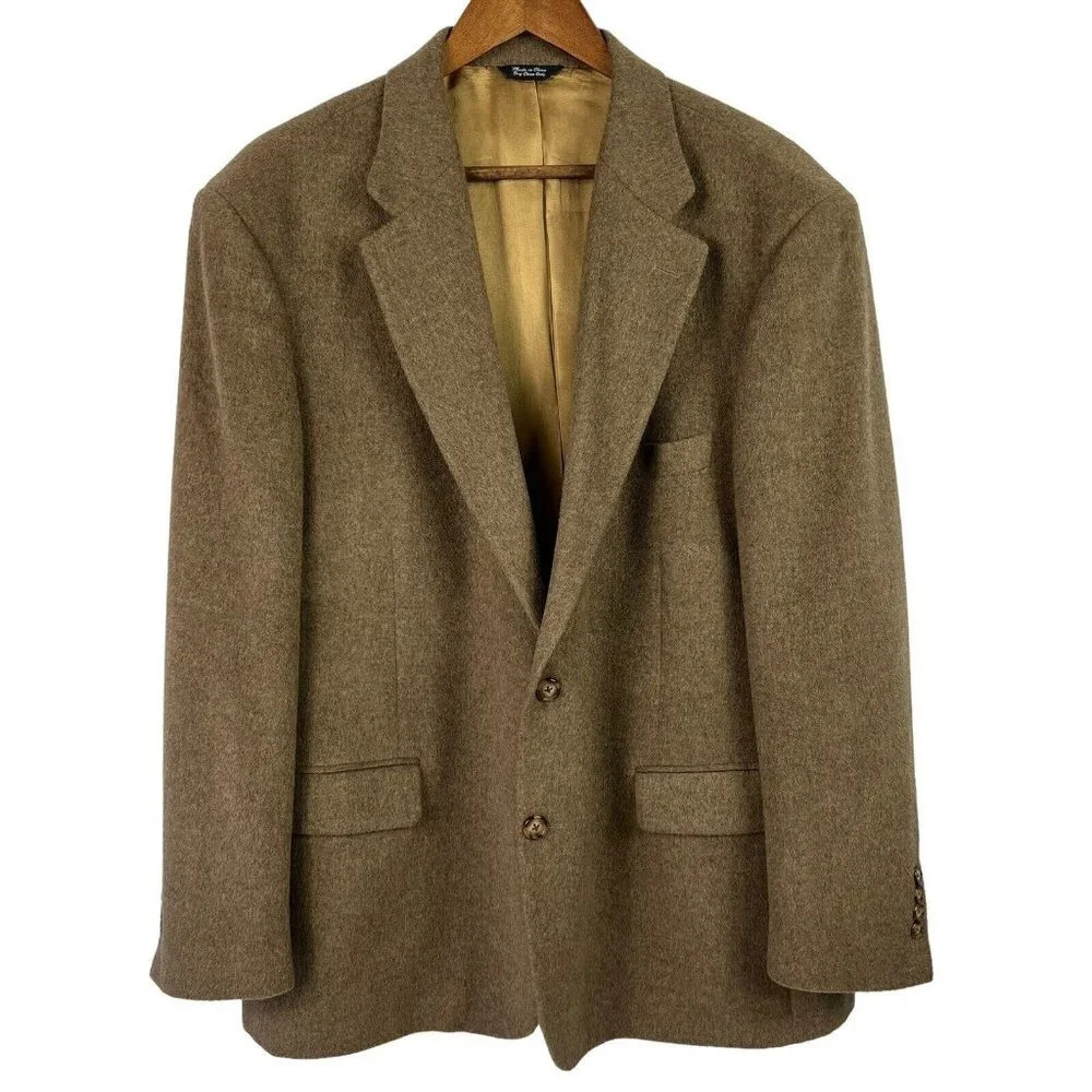 Daniel Gray Brown 100% Camel Hair Men's Blazer 46R